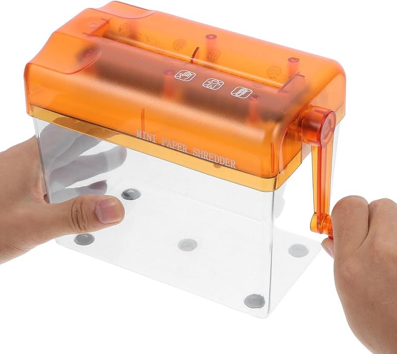 Mini Portable Manual Paper Shredder for Home Office Desktop Document Cutting Tool - Image 3